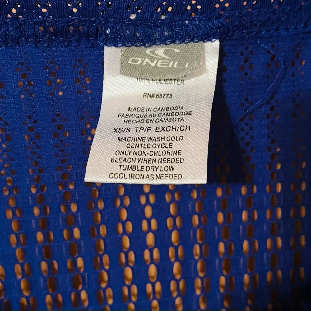 O'Neill Royal Blue Mesh Swim Cover-Up size XS/S See Through Beach Summer Comfy
